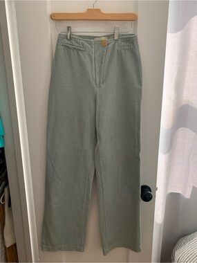 Paloma Wool Mint Corduroy Trousers with Honey Button